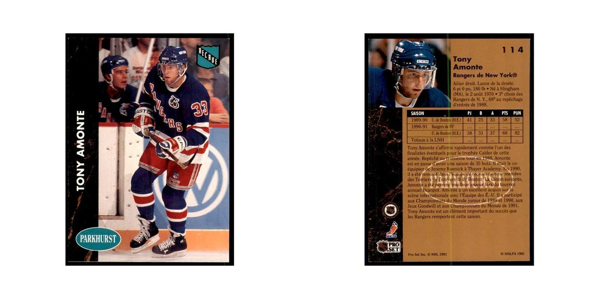 1991 Parkhurst French Tony Amonte Hockey Cards #114