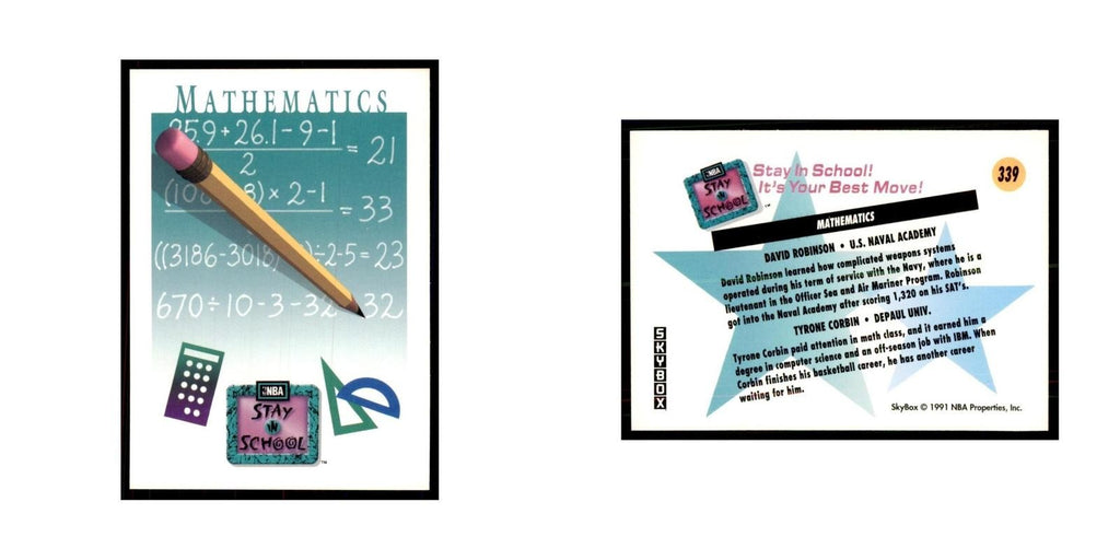 1991 SkyBox Mathematics Basketball Cards #339