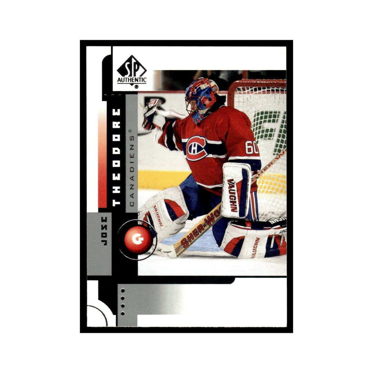 Jose Theodore 2001 Upper Deck SP Authentic #43 Montreal Canadiens Hockey Card NM