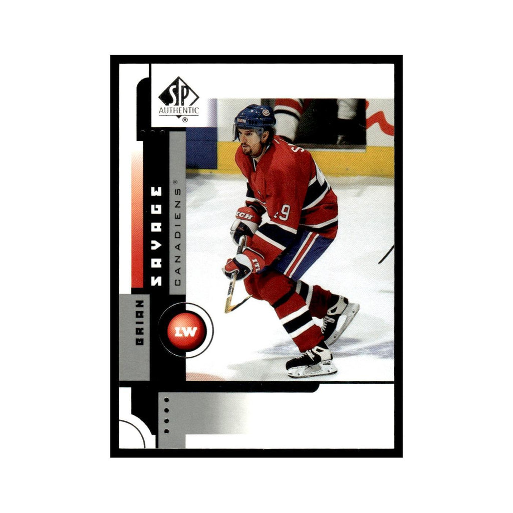 Brian Savage 2001 Upper Deck SP Authentic #44 Montreal Canadiens Hockey Card NM