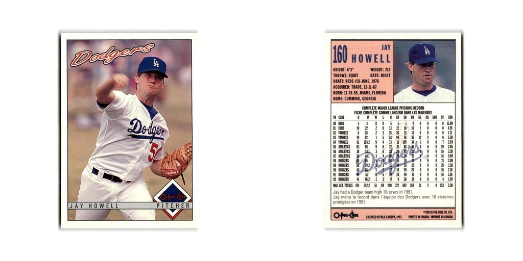 Jay Howell 1993 O-Pee-Chee #160 Los Angeles Dodgers Baseball Card NM