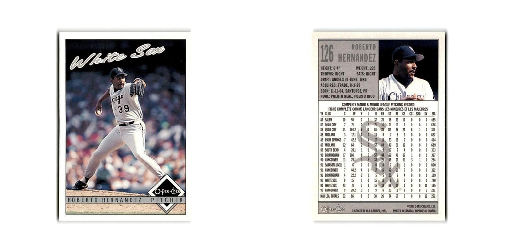 Roberto Hernandez 1993 O-Pee-Chee #126 Chicago White Sox Baseball Card NM