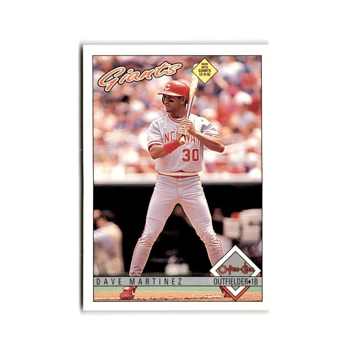 Dave Martinez 1993 O-Pee-Chee #172 San Francisco Giants Baseball Card NM
