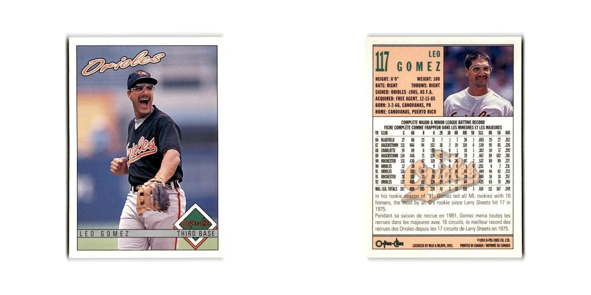 Leo Gomez 1993 O-Pee-Chee #117 Baltimore Orioles Baseball Card NM