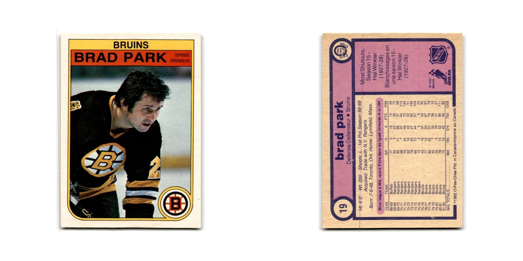 1982 O-Pee-Chee Brad Park Boston Bruins #19