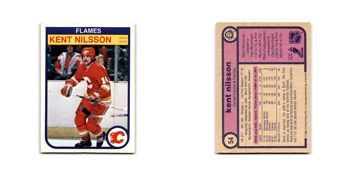 1982 O-Pee-Chee Kent Nilsson Calgary Flames #54