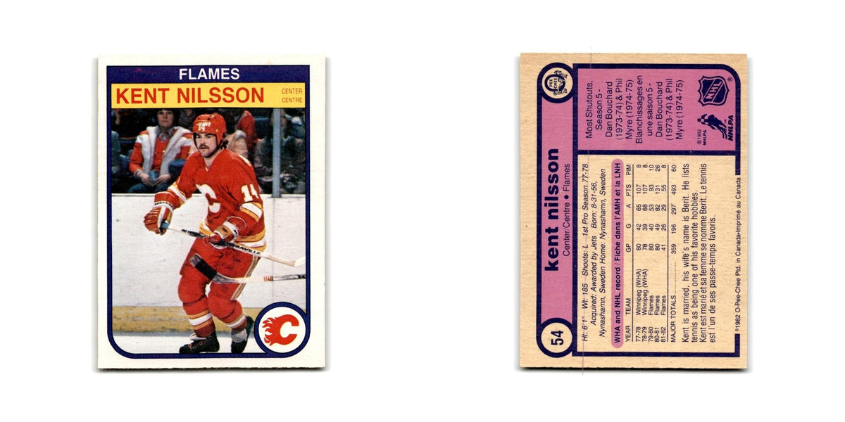 1982 O-Pee-Chee Kent Nilsson Calgary Flames #54