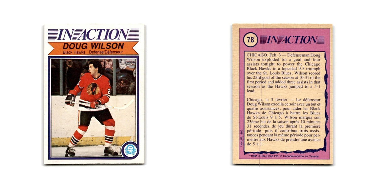 1982 O-Pee-Chee Doug Wilson Chicago Blackhawks #78