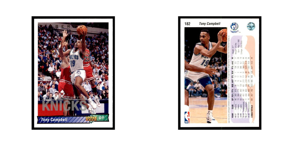 1992 Upper Deck Tony Campbell Basketball Cards #182