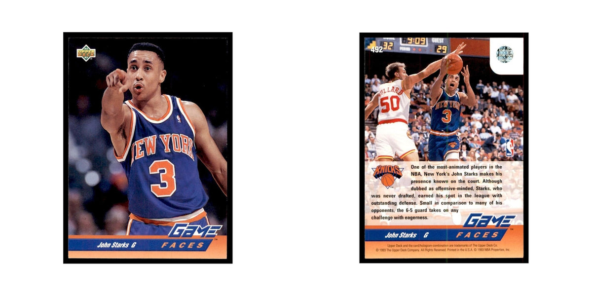 1992 Upper Deck John Starks Basketball Cards #492