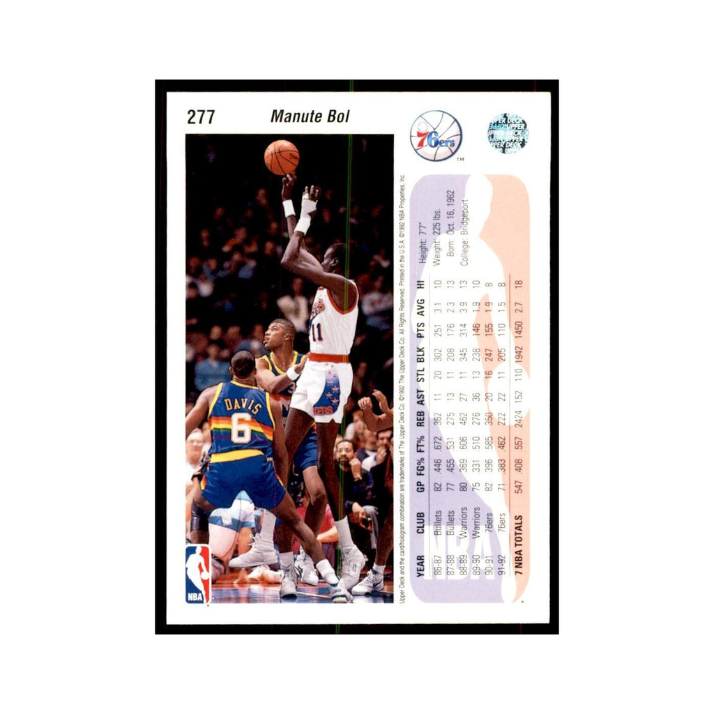 1992 Upper Deck Manute Bol Basketball Cards #277