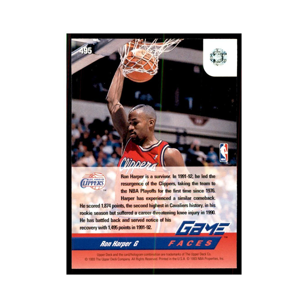1992 Upper Deck Ron Harper Basketball Cards #495
