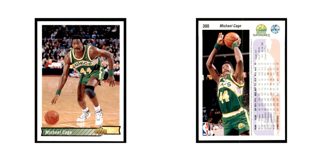1992 Upper Deck Michael Cage Basketball Cards #300