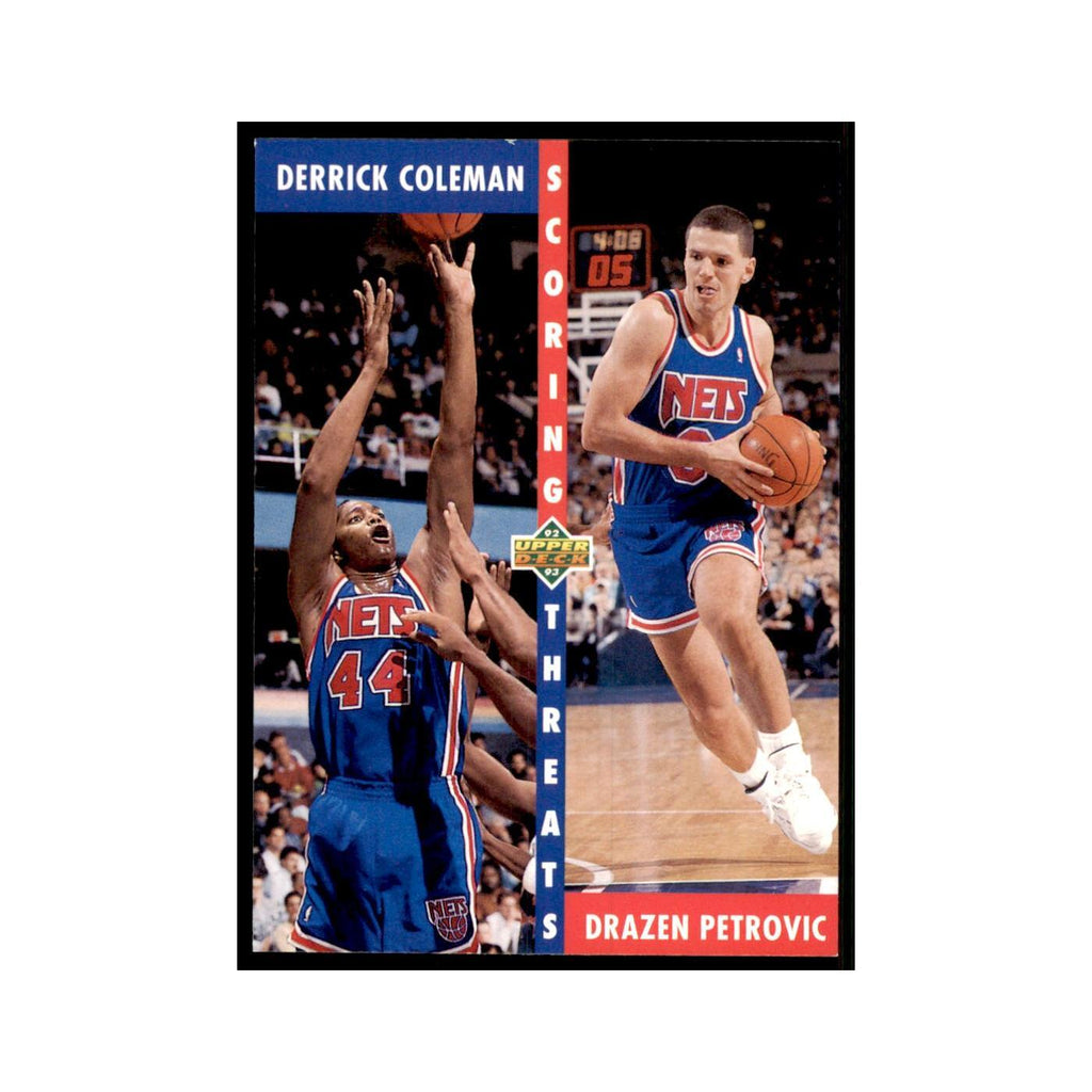 1992 Upper Deck Derrick Coleman/Drazen Petrovic Basketball Cards #502