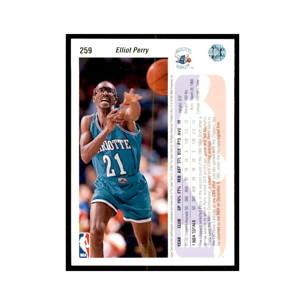 1992 Upper Deck Elliot Perry Basketball Cards #259