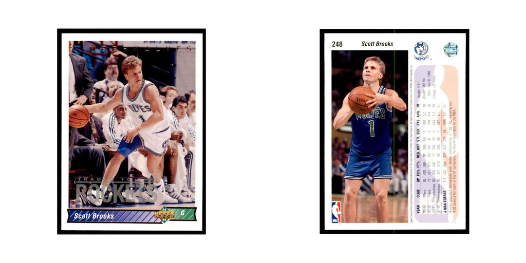 1992 Upper Deck Scott Brooks Basketball Cards #248