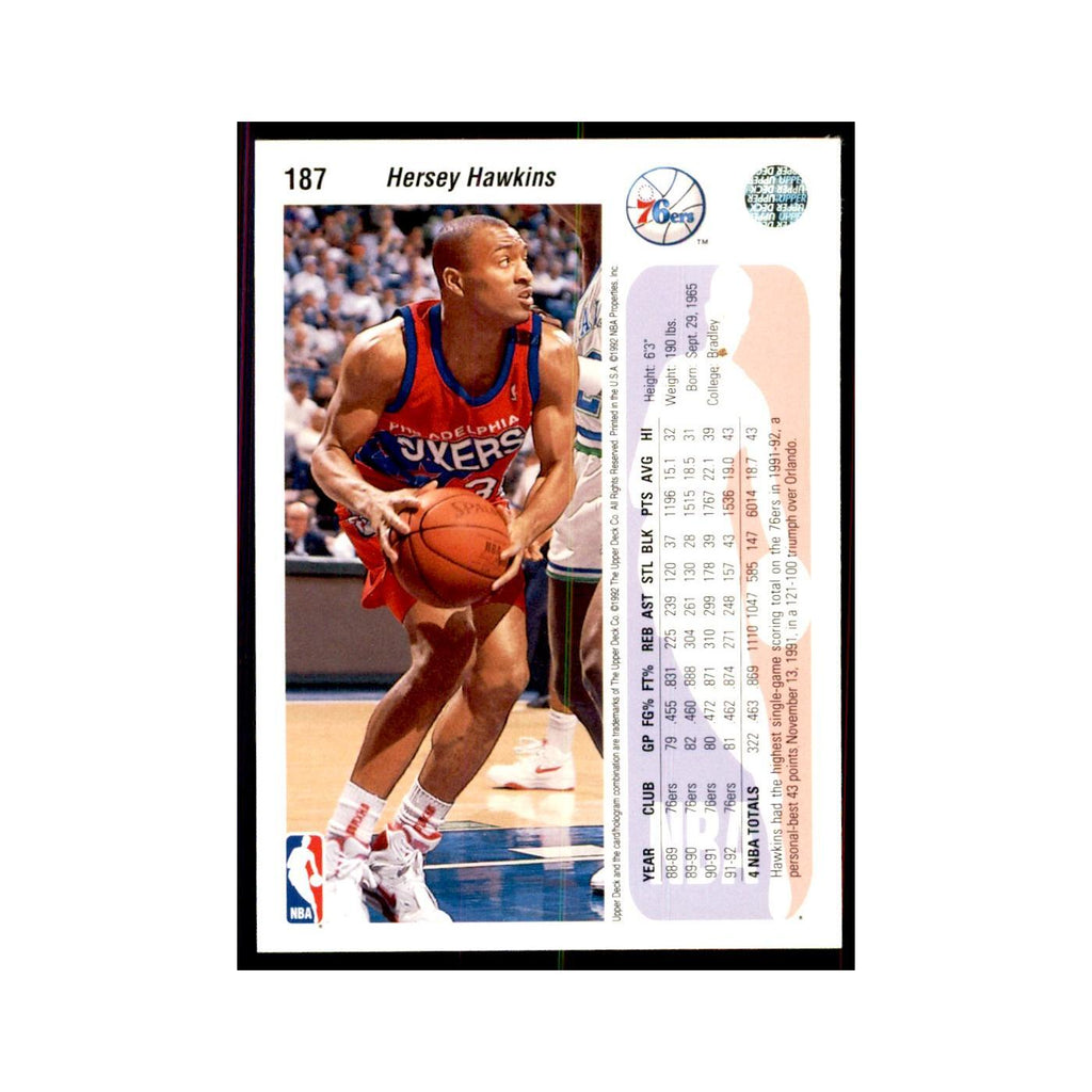1992 Upper Deck Hersey Hawkins Basketball Cards #187