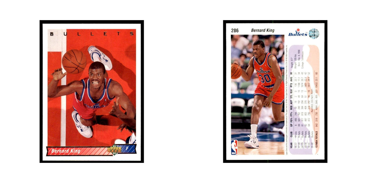 1992 Upper Deck Bernard King Basketball Cards #286