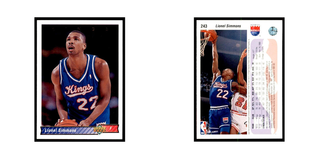 1992 Upper Deck Lionel Simmons Basketball Cards #243