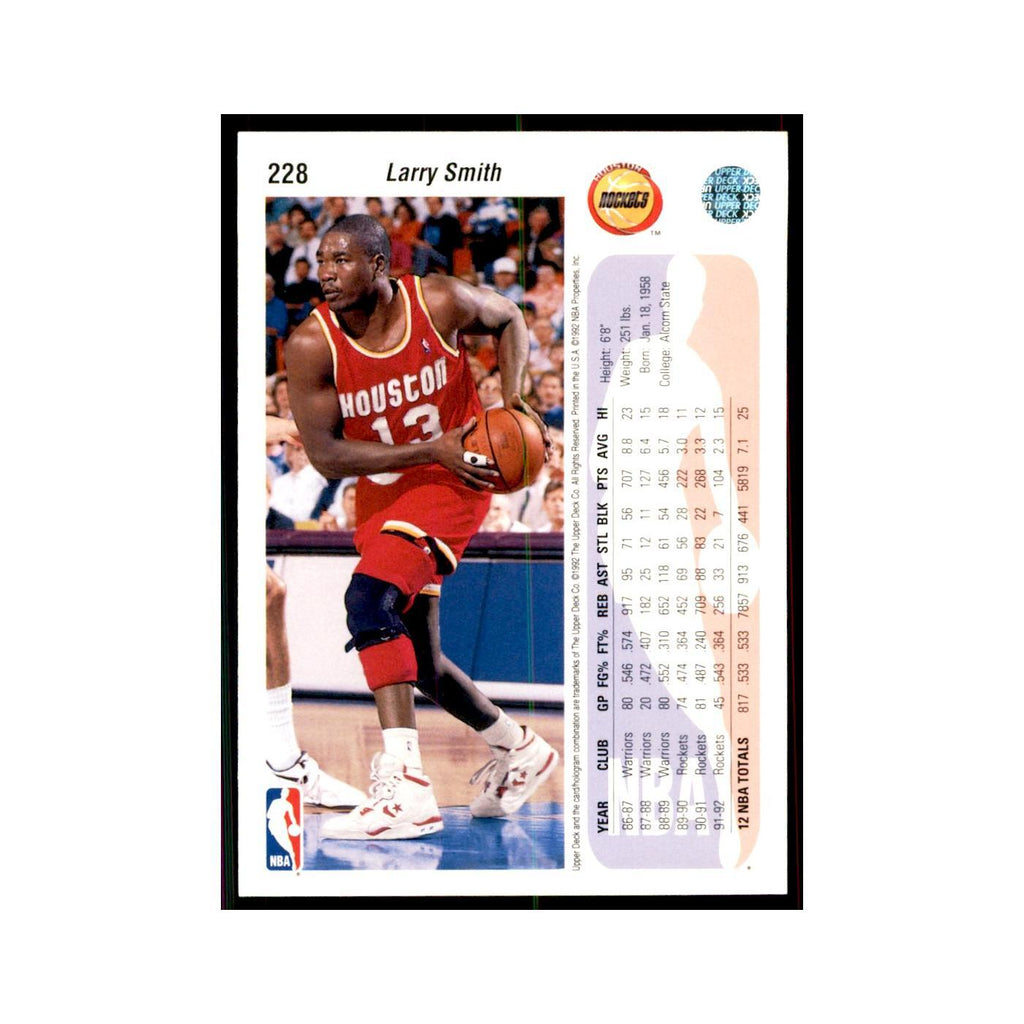 1992 Upper Deck Larry Smith Basketball Cards #228