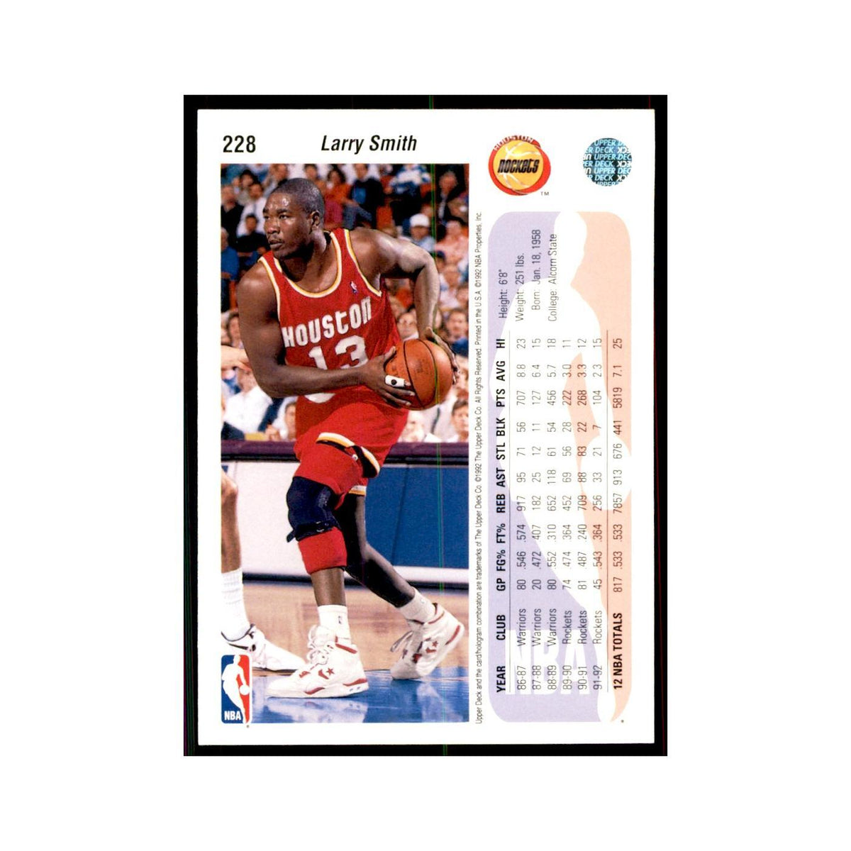 1992 Upper Deck Larry Smith Basketball Cards #228