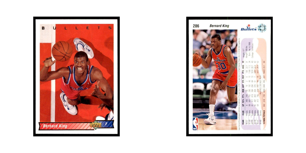1992 Upper Deck Bernard King Basketball Cards #286
