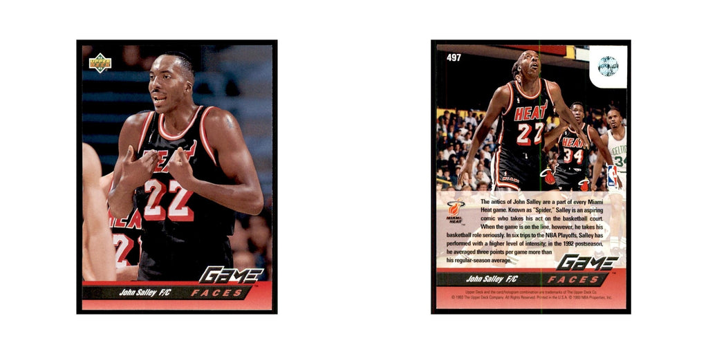 1992 Upper Deck John Salley Basketball Cards #497