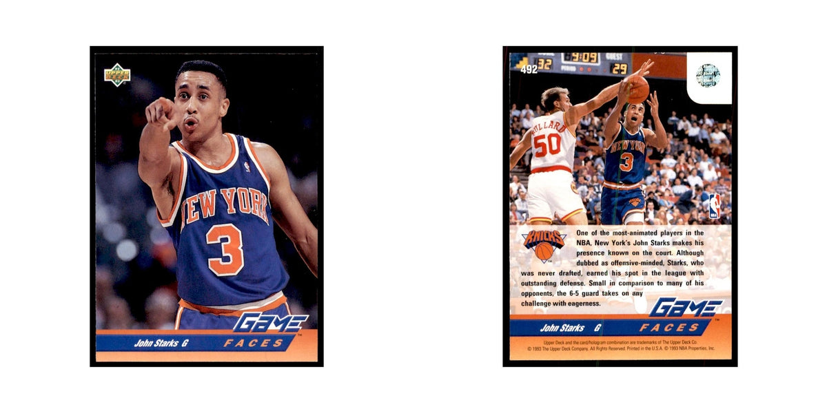1992 Upper Deck John Starks Basketball Cards #492