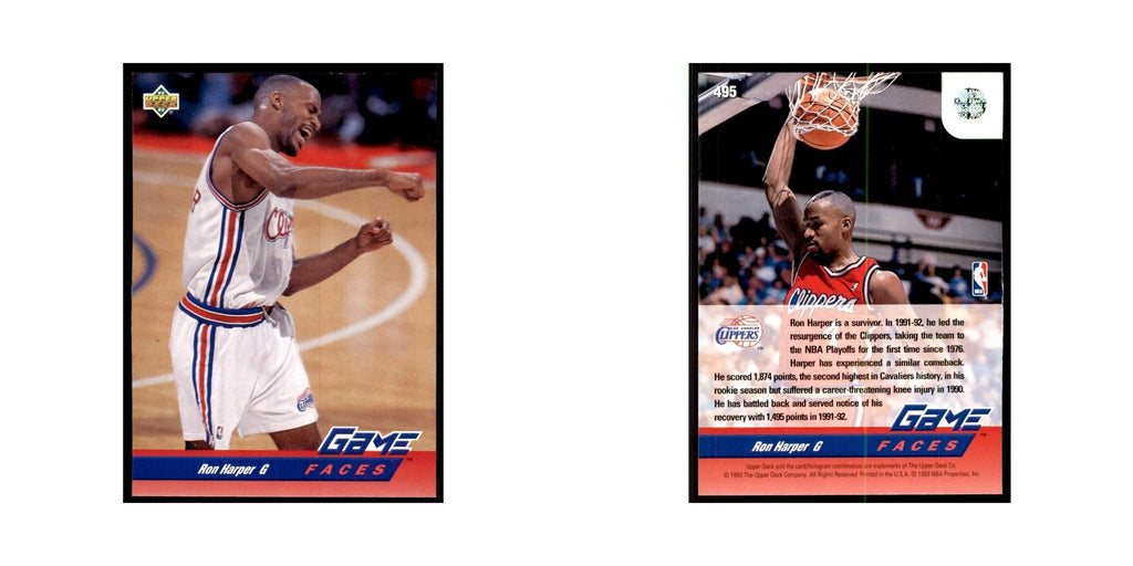 1992 Upper Deck Ron Harper Basketball Cards #495