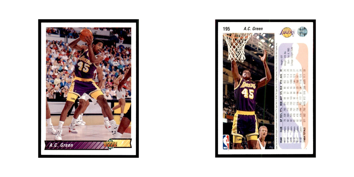 1992 Upper Deck A.C. Green Basketball Cards #195