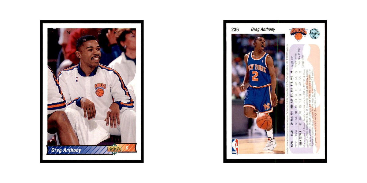 1992 Upper Deck Greg Anthony Basketball Cards #236