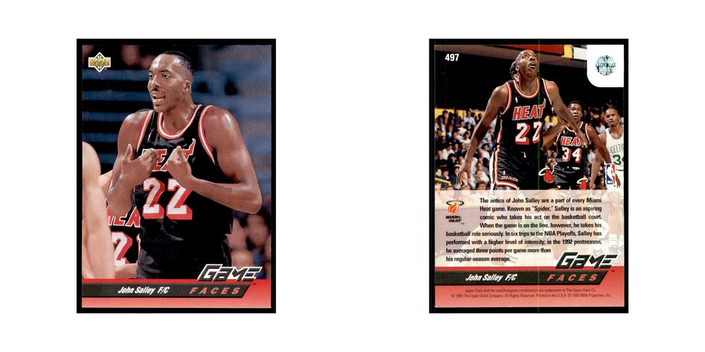 1992 Upper Deck John Salley Basketball Cards #497