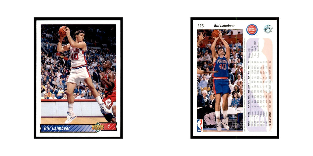 1992 Upper Deck Bill Laimbeer Basketball Cards #223