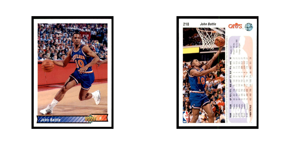 1992 Upper Deck John Battle Basketball Cards #218