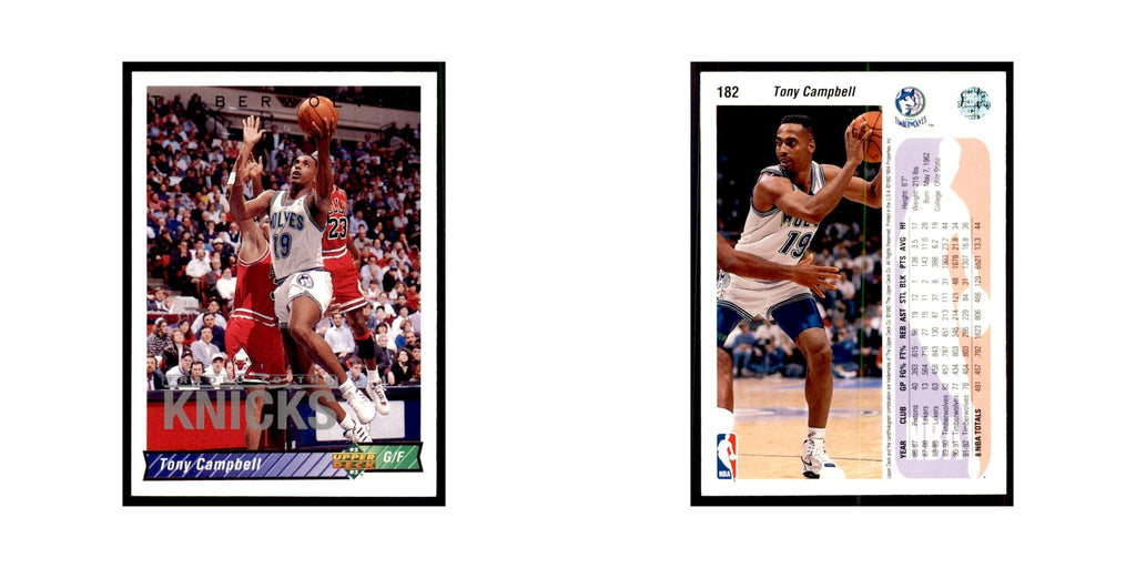 1992 Upper Deck Tony Campbell Basketball Cards #182