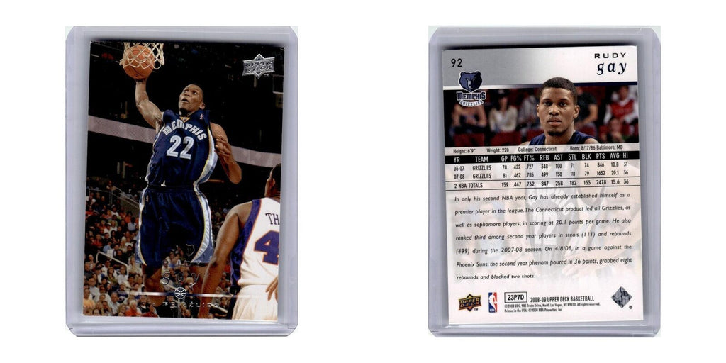 2008 Upper Deck Rudy Gay Grizzlies #92