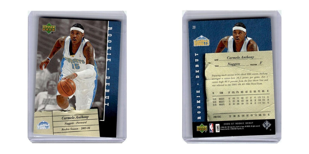 2006 Upper Deck Rookie Debut Carmelo Anthony Nuggets #20