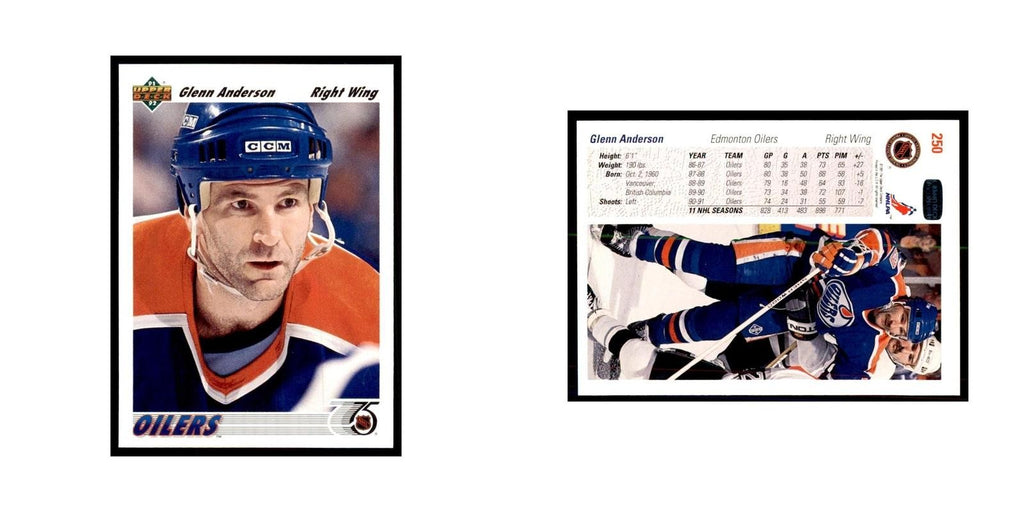 1991 Upper Deck Glenn Anderson Hockey Cards #250