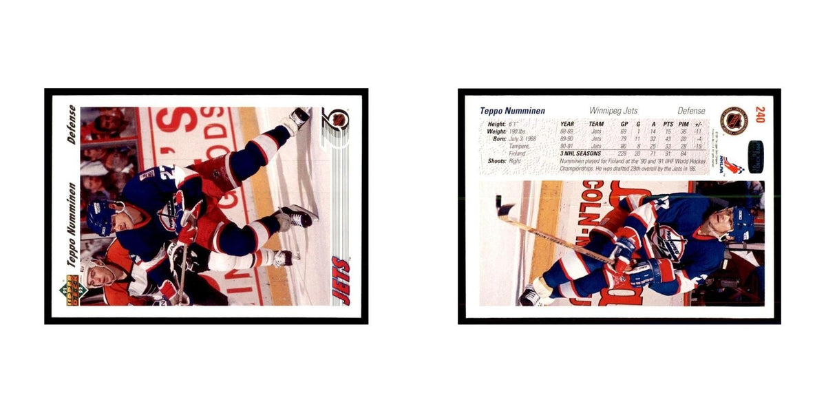 1991 Upper Deck Teppo Numminen Hockey Cards #240