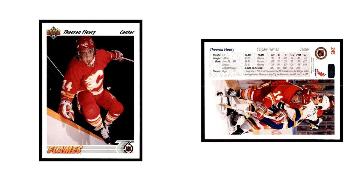 1991 Upper Deck Theo Fleury Hockey Cards #245