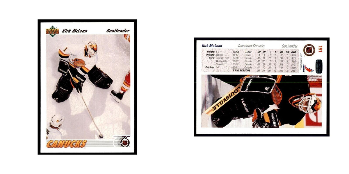 1991 Upper Deck Kirk McLean #191