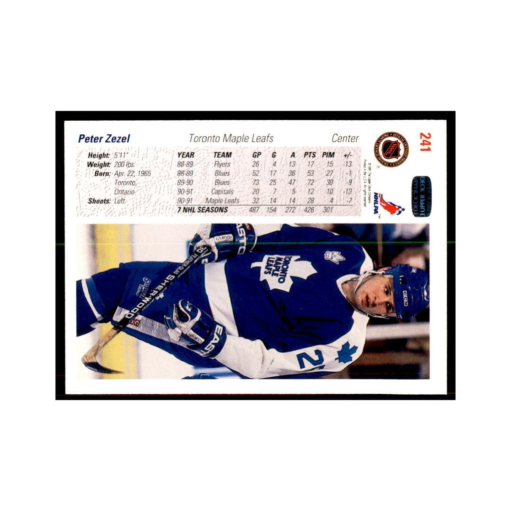 1991 Upper Deck Peter Zezel Hockey Cards #241