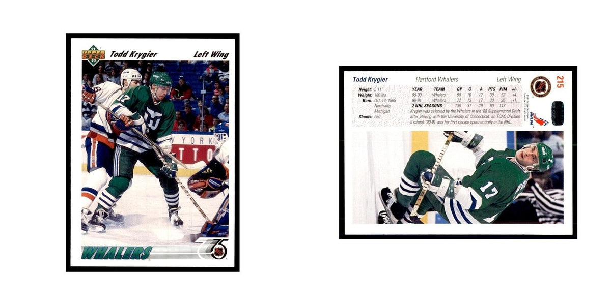 1991 Upper Deck Todd Krygier Hockey Cards #215