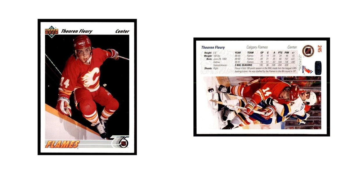 1991 Upper Deck Theo Fleury Hockey Cards #245