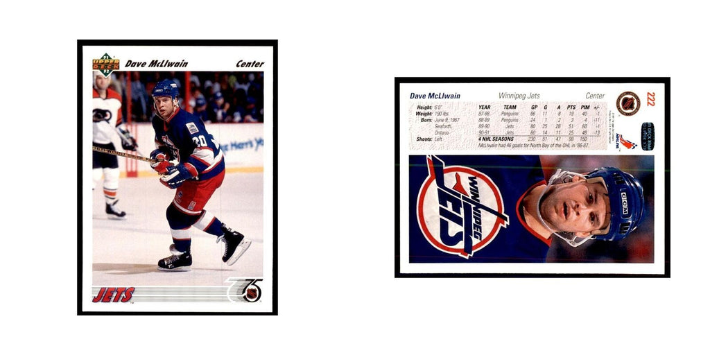 1991 Upper Deck Dave McLlwain Hockey Cards #222