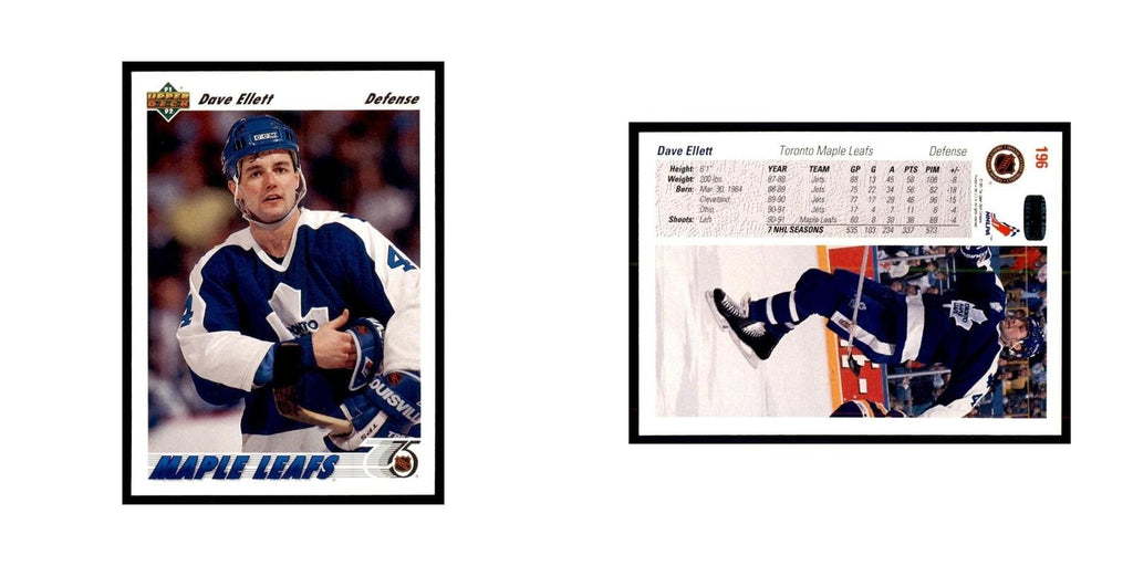 1991 Upper Deck Dave Ellett Hockey Cards #196