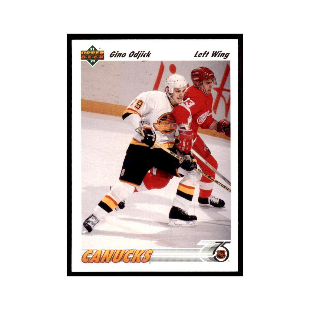 1991 Upper Deck Gino Odjick Hockey Cards #195