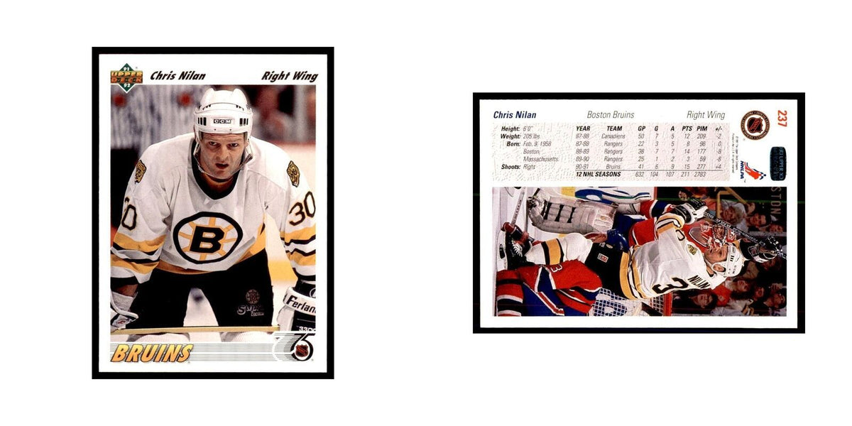1991 Upper Deck Chris Nilan Hockey Cards #237
