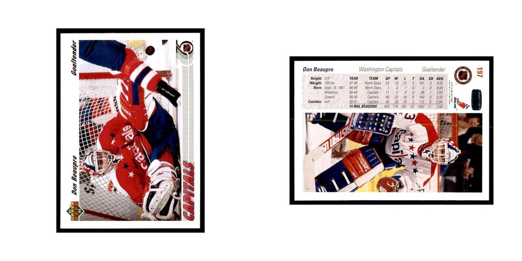 1991 Upper Deck Don Beaupre Hockey Cards #197