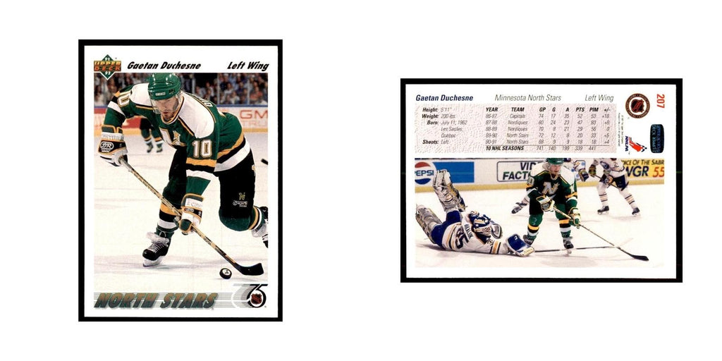 1991 Upper Deck Gaetan Duchesne Hockey Cards #207